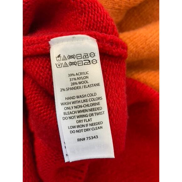 C & C California Turtleneck Sweater Women's Medium Wool Blend Colorful - Picture 3 of 7